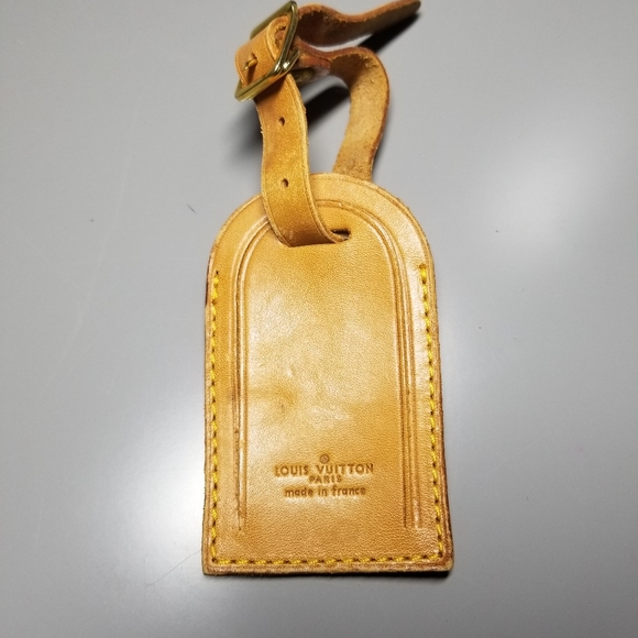 LOUIS VUITTON Vachetta leather luggage tag France - Picture 6 of 13